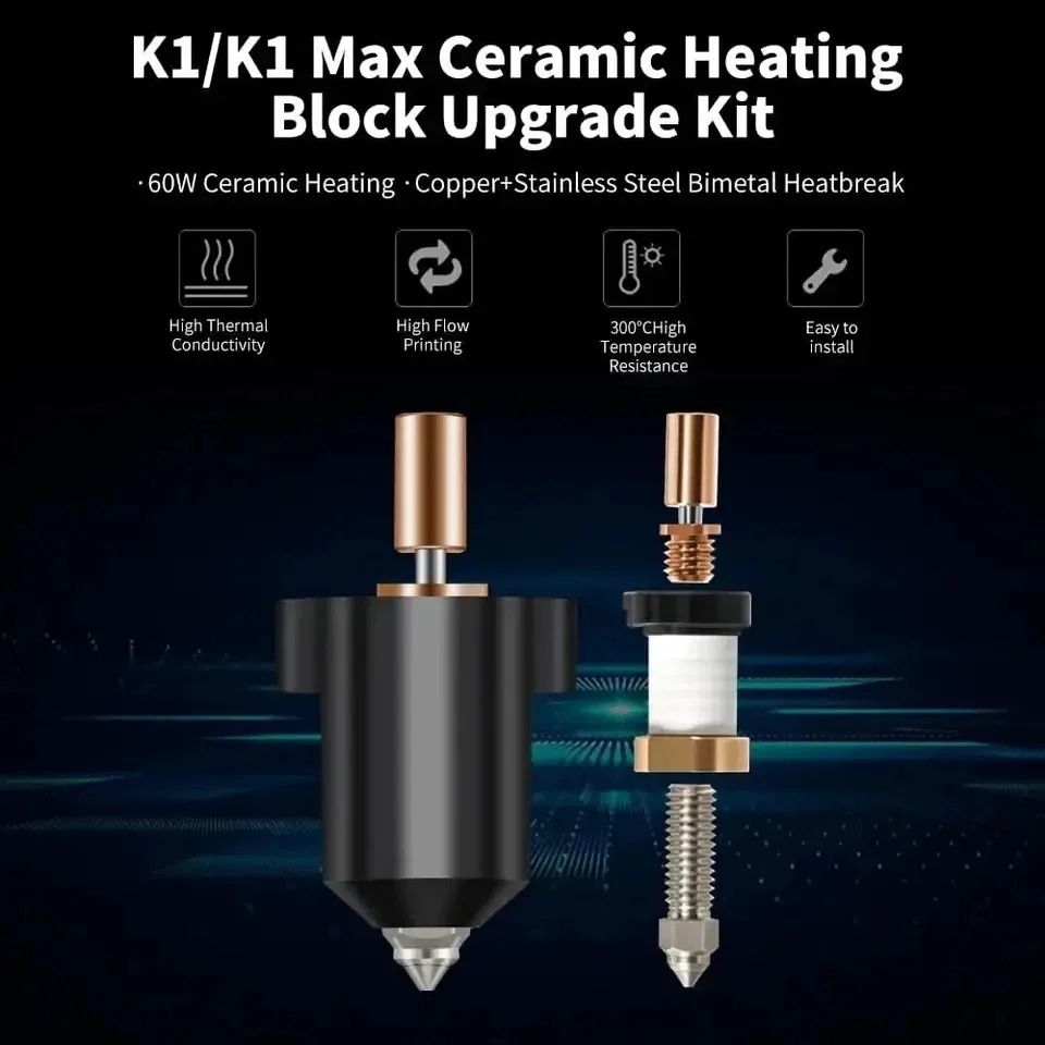Creality-Kit bloco de aquecime - High Flow Ceramic Hotend avaliação e preço
