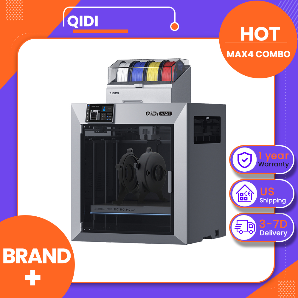 Impressora 3D QIDI Max4 Combo, - Direct Drive Dual Gear Extruder High Speed avaliação e preço